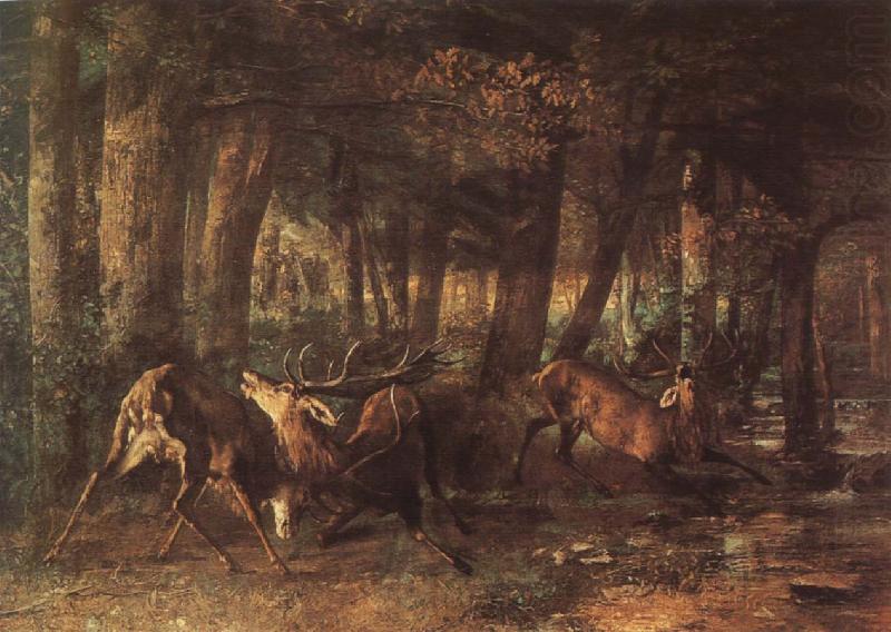 Gustave Courbet The War between deer china oil painting image